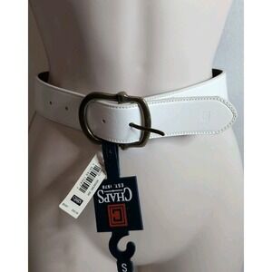 Chaps White Belt ‎ Unisex Small Size Length 31.5"